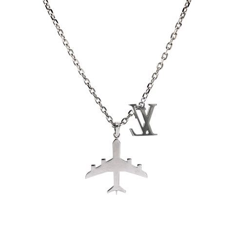 lv locket necklace|louis vuitton plane necklace.